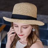 BOW TIE SUN PROTECTION STRAW HAT_CWAH1335