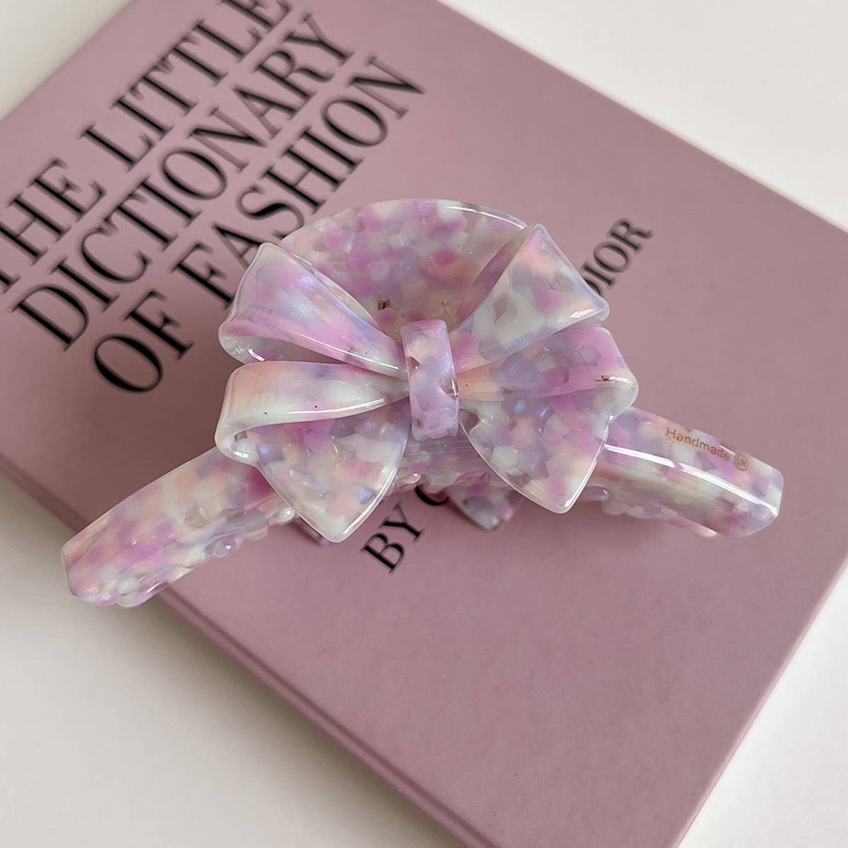CUTE BOW ACETATE CLAW CLIP DOUBLE SIDED DESIG_CWAHA6004