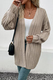 Women Dent Puff Sleeve Cardigan_Cwocal0473