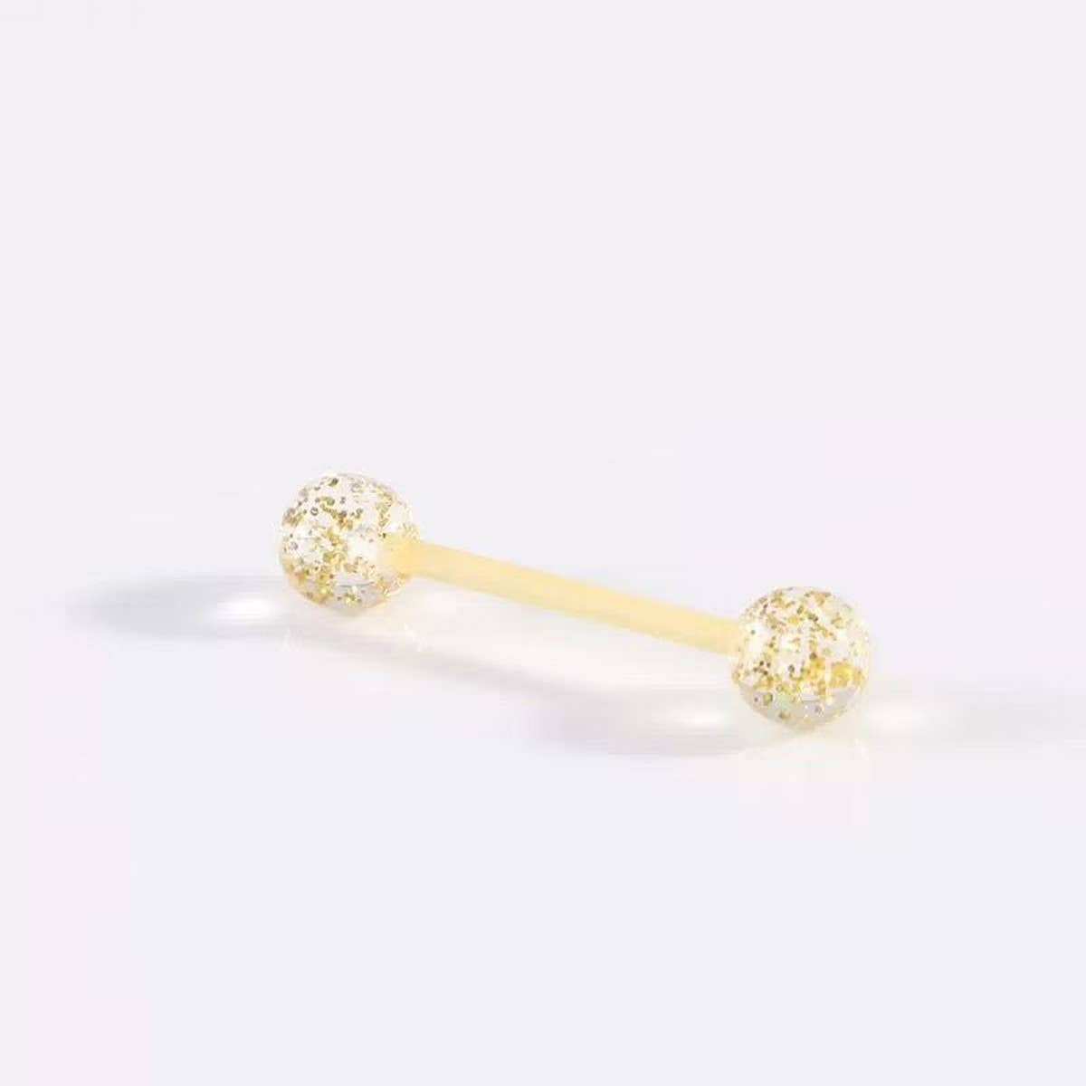 ACRYLIC FLEXIBLE TONGUE PIERCING BARBELL JEWELRY_CWMM9595