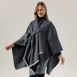 SOLID COLOR FASHIONABLE KNITTED SHAWL CAPE_CWASC2129