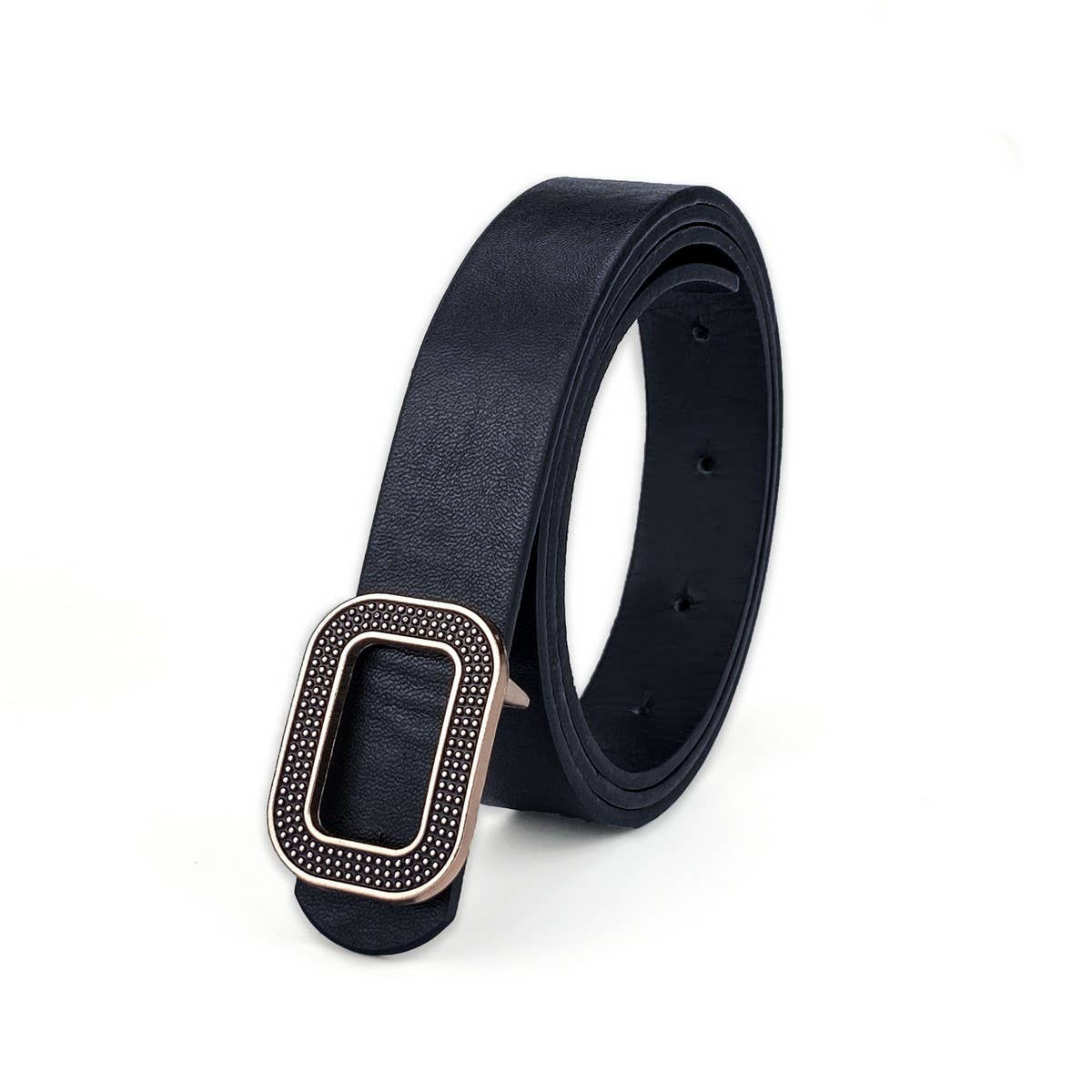 NEW LEATHER WOMENS BELT RECTANGULAR BUCKLE BELT_CWABE0701