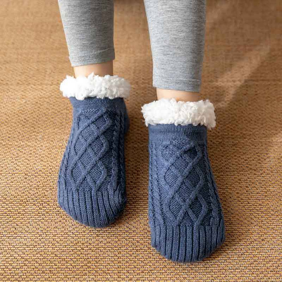 Warm Sleeping Carpet Socks Plush Indoor Slippers_Cwms0704