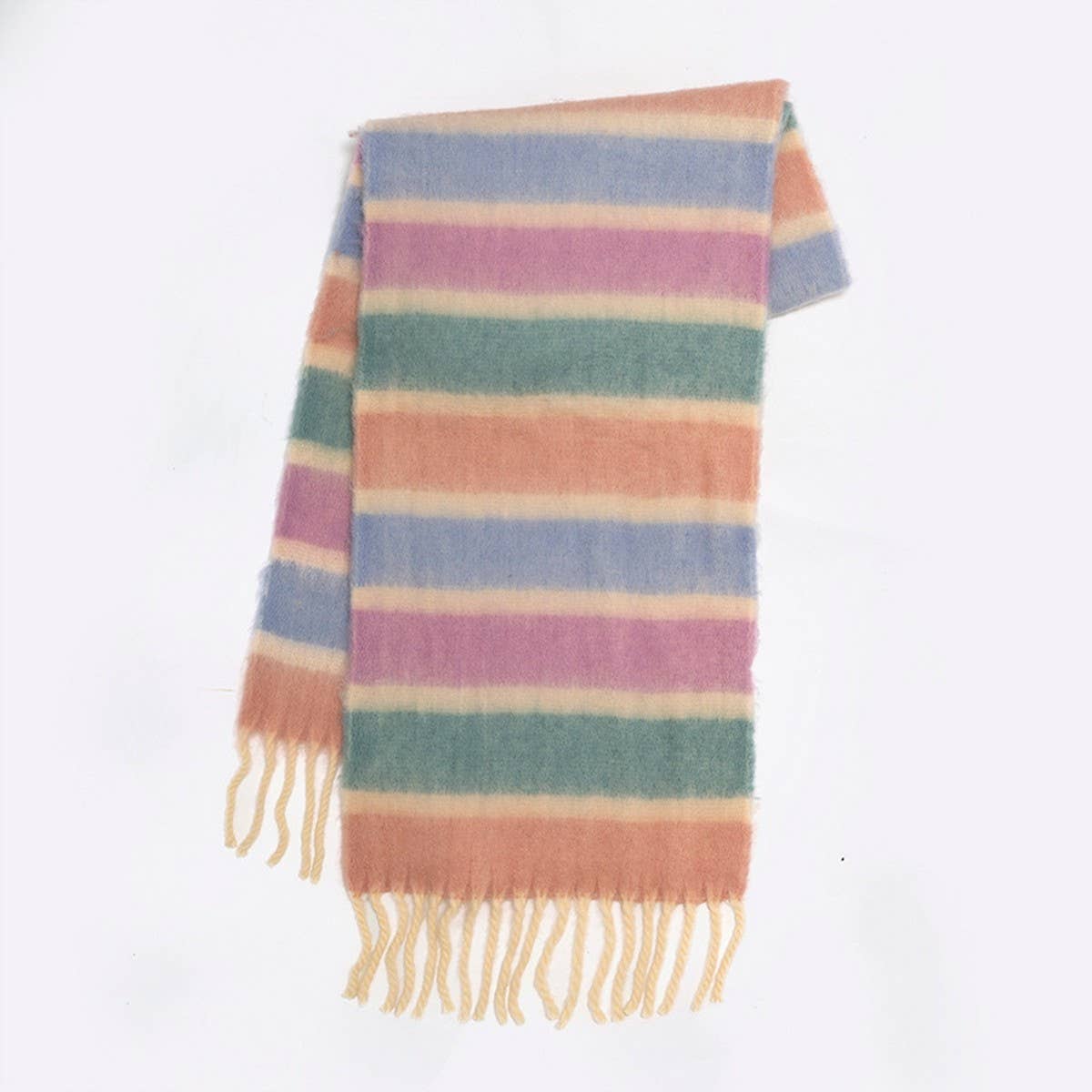 COLOR STRIPE SCARF SOFT WINTER WRAP FOR COUPLES_CWASC2377
