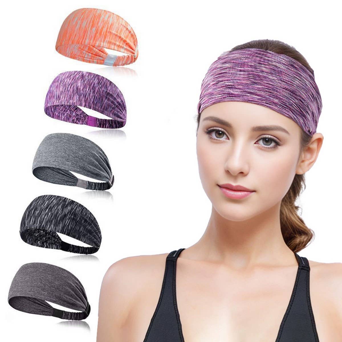 SPORTS SWEATBAND YOGA HEADBAND QUICK DRY UNISEX＿cWMM7939