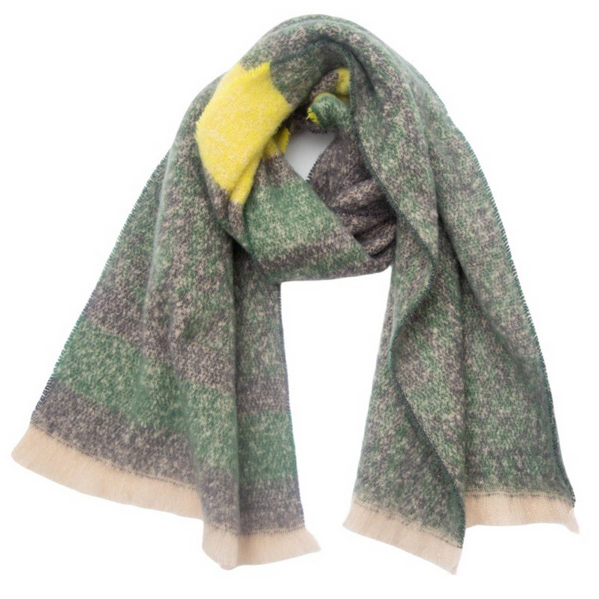 LEOPARD JACQUARD SCARF UNISEX WINTER KNIT WRAP_CWASC0860