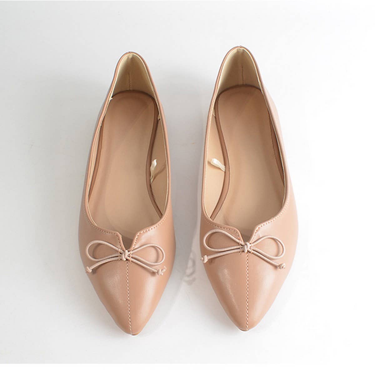 Women Pointed Bow Soft Sole Flat Shoes