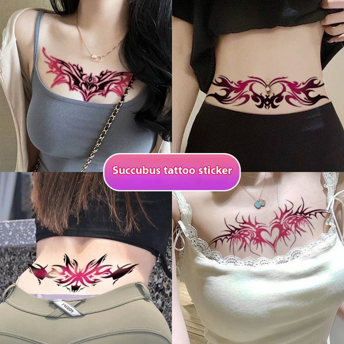 SEXY DEMON TATTOO STICKERS FOR BODY COUPLE FUN_CWMM8222