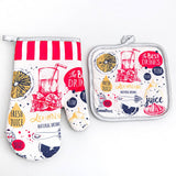 KITCHEN TWO PIECE BAKING SCALD PROOF GLOVES_CWMM1453