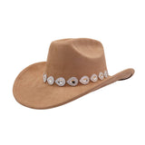 Unisex Suede Cowboy Jazz Fedora Hat Western_Cwah04481