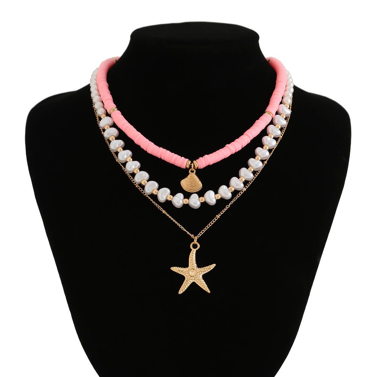 NEW BEACH STYLE OCEAN SHELL BEADED NECKLACE_CWMM3145