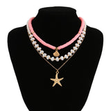 NEW BEACH STYLE OCEAN SHELL BEADED NECKLACE_CWMM3145