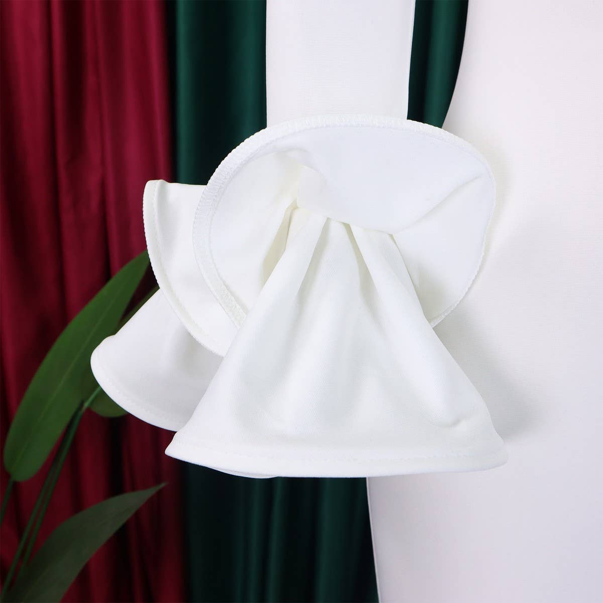 ONESHOULDER RUFFLE SLEEVE SLIMFIT DRESS WITH TRAIN_CWDMD3679