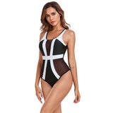 SEE THROUGH MESH ONE PIECE SWIMSUIT_CWMW0305