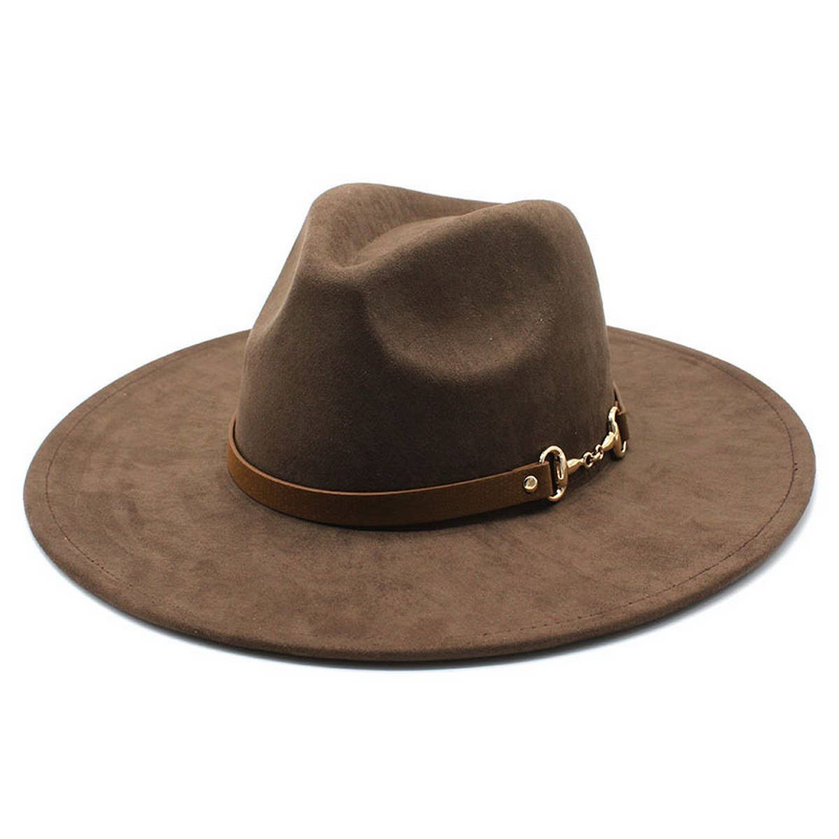 Wide Brim Hat Suede Outdoor Casual Cowboy Hat_Cwah2502