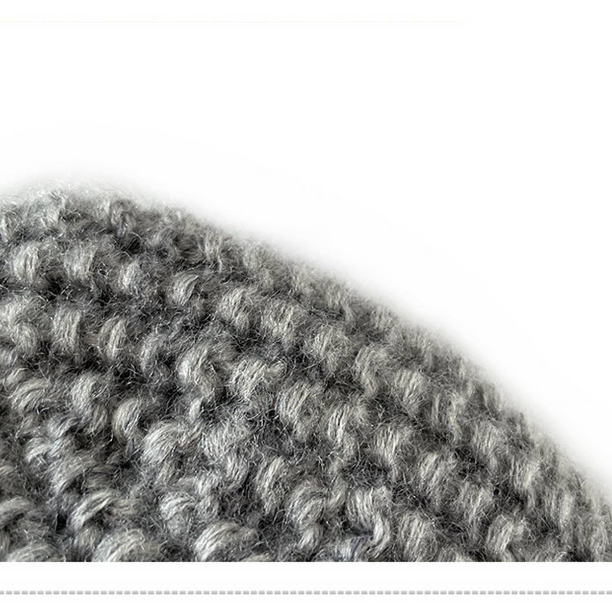 2 6 YEARS OLD PLUSH BRIM BUCKET HAT KNITTED HAT_CWAH2044