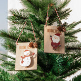 Wooden Christmas Photo Card Clip Tree Ornament_Cwmm9752