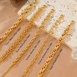 Vacuum Plated 18K Gold Non-Fading Chain Bracelet_Cwmm3725