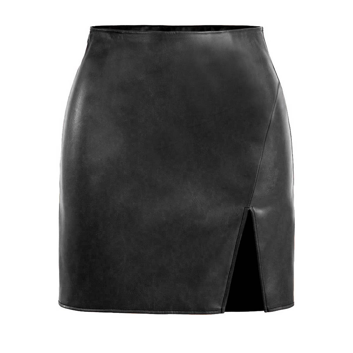 HIGH WAIST ZIPPER HIP SKIRT PU LEATHER SKIRT_CWBSS0404