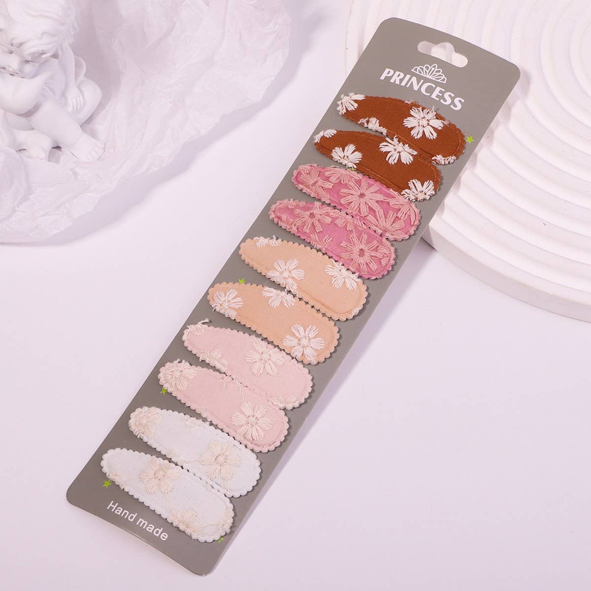 FLORAL EMBROIDERED BB CLIP SET FRESH CUTE_CWAHA6703