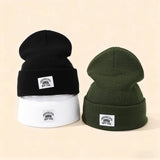 Brooklyn Label Cuffed Knit Beanie Unisex_Cwah04638