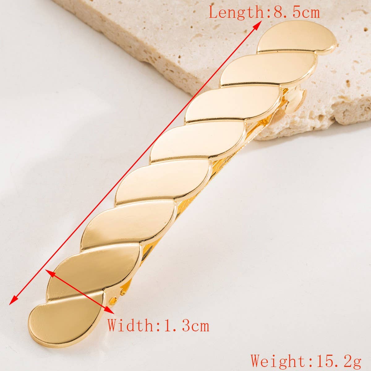 SLEEK BEADED METAL HAIR CLIP FOR BRAIDS BUNS_CWAHA6232