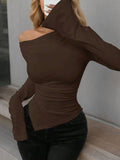 Waist Closed With Irregular Hem Base Shirt