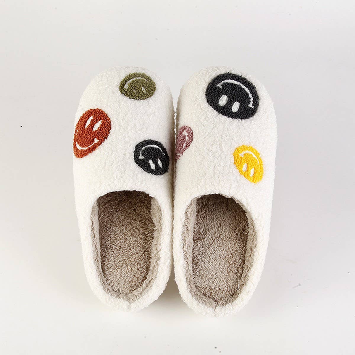 Smiling Face Pattern Winter Warm Cotton Slippers_Cwshs0461