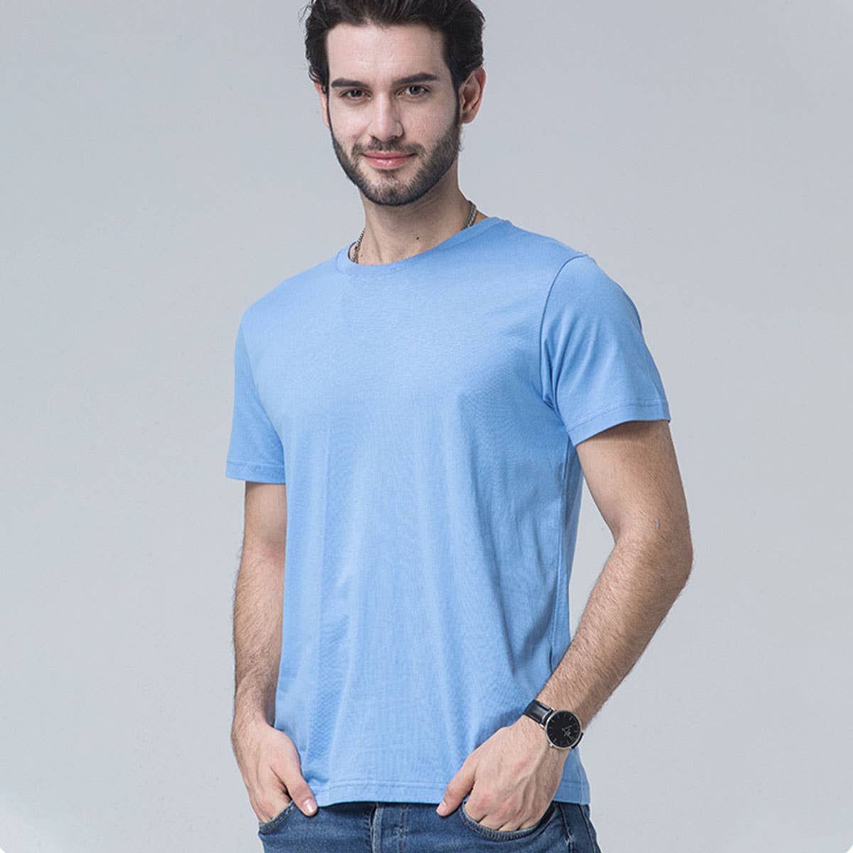170G SLIM FIT COTTON CREWNECK TEE UNISEX BASIC SHIRT