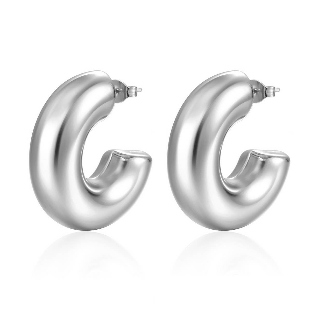 Women Fashion Lightweight Stainless Steel Earrings