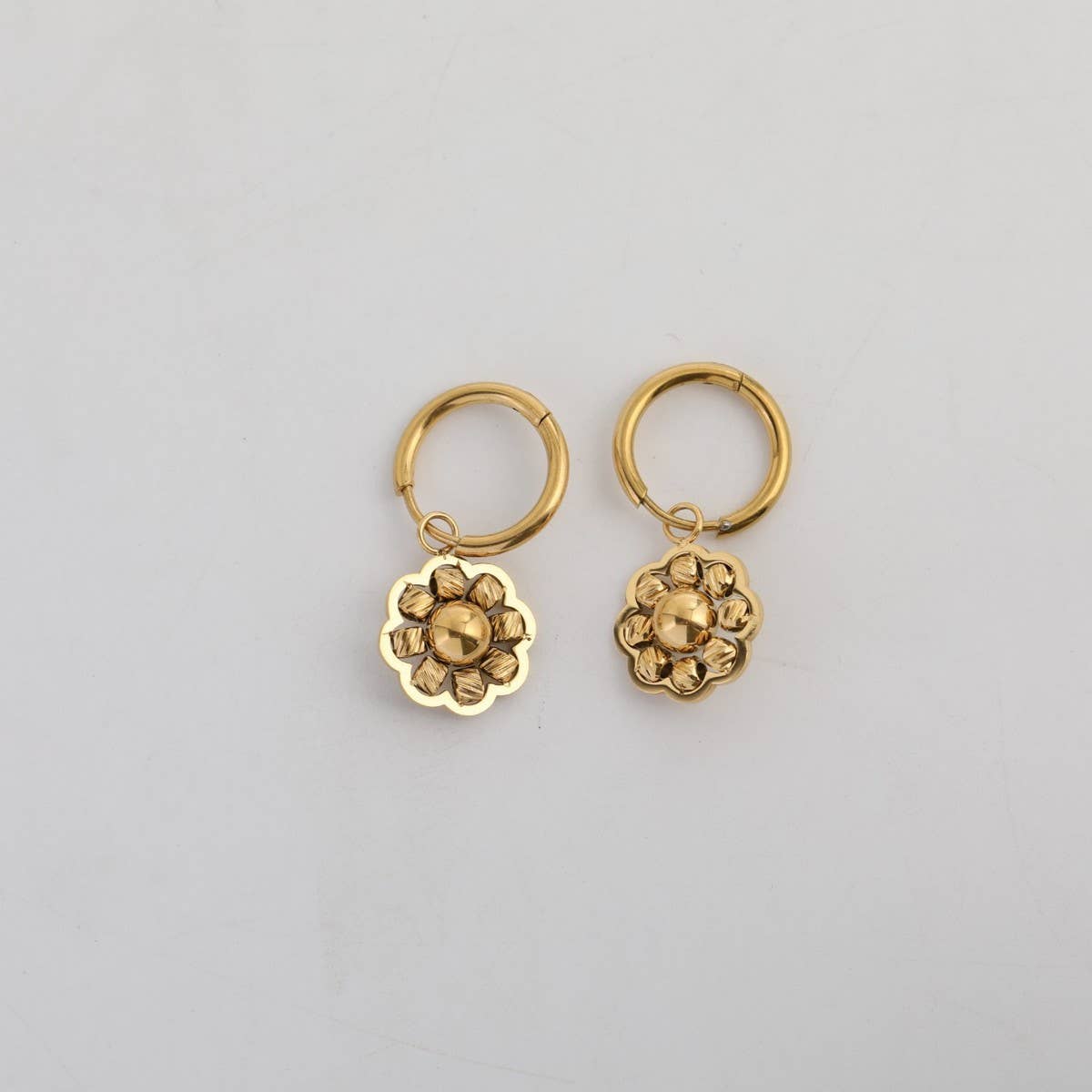 CREATIVE STAINLESS STEEL MIRROR PENDANT EARRINGS_CWMM5723