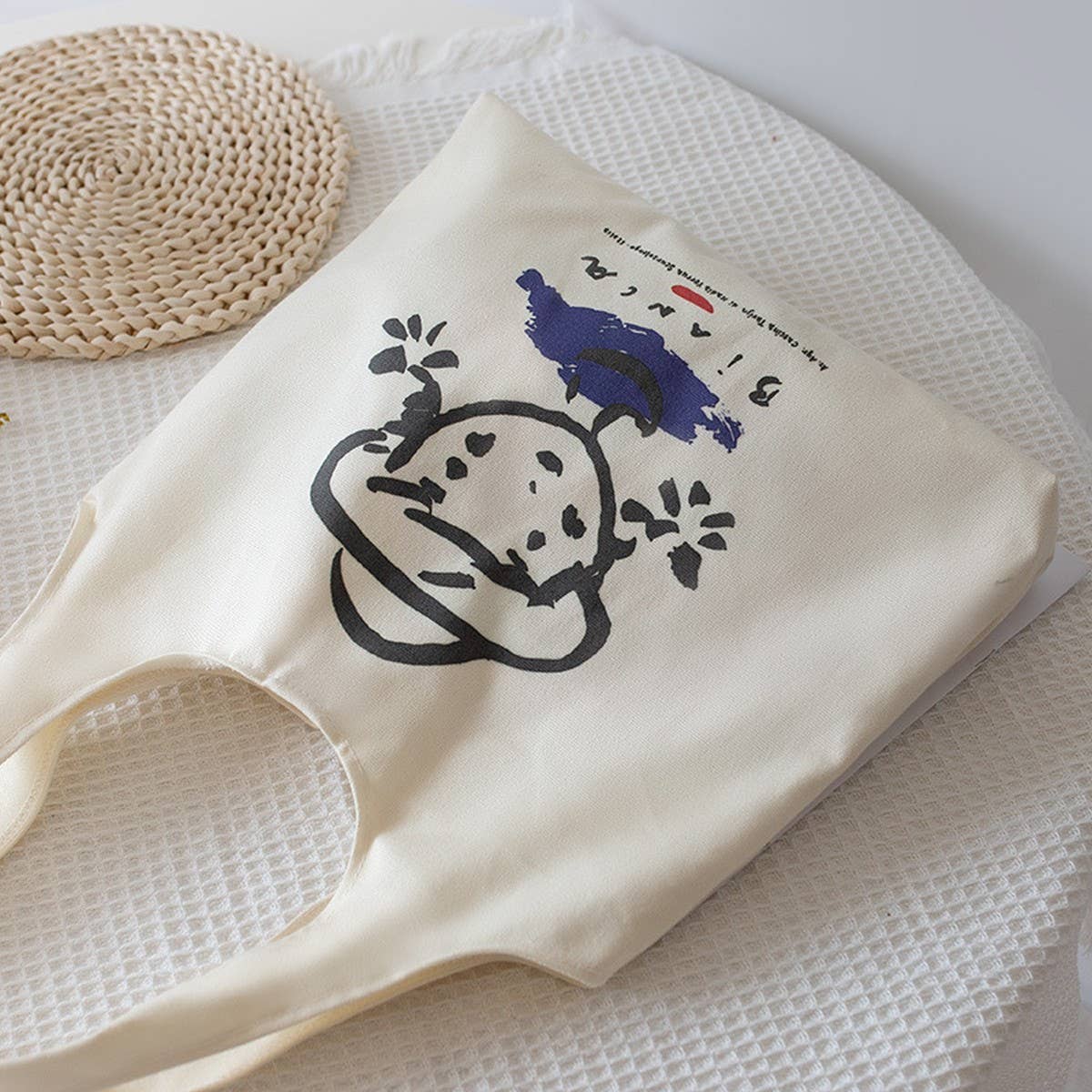 SUMMER LAZY STYLE CANVAS TOTE BAG FOR STUDENTS_CWAB5629