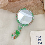 RETRO STYLE GEOMETRIC HANDHELD MAKEUP MIRROR_CWMM6397