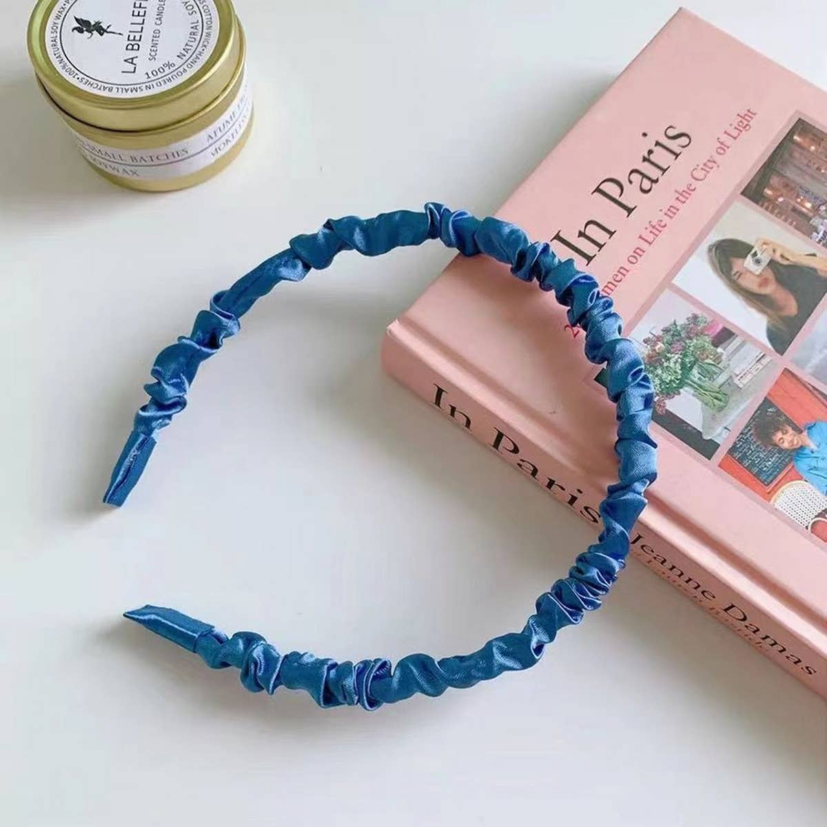 SIMPLE SOLID COLOR PLEATED HEADBAND_CWAHA1703