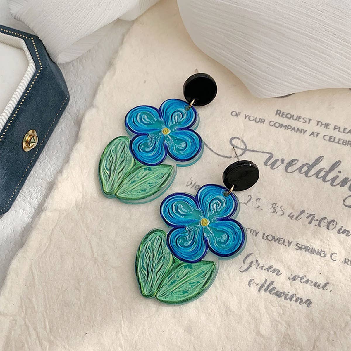 RETRO PERSONALIZED COLORFUL FLOWER EARRINGS_CWAJE1622