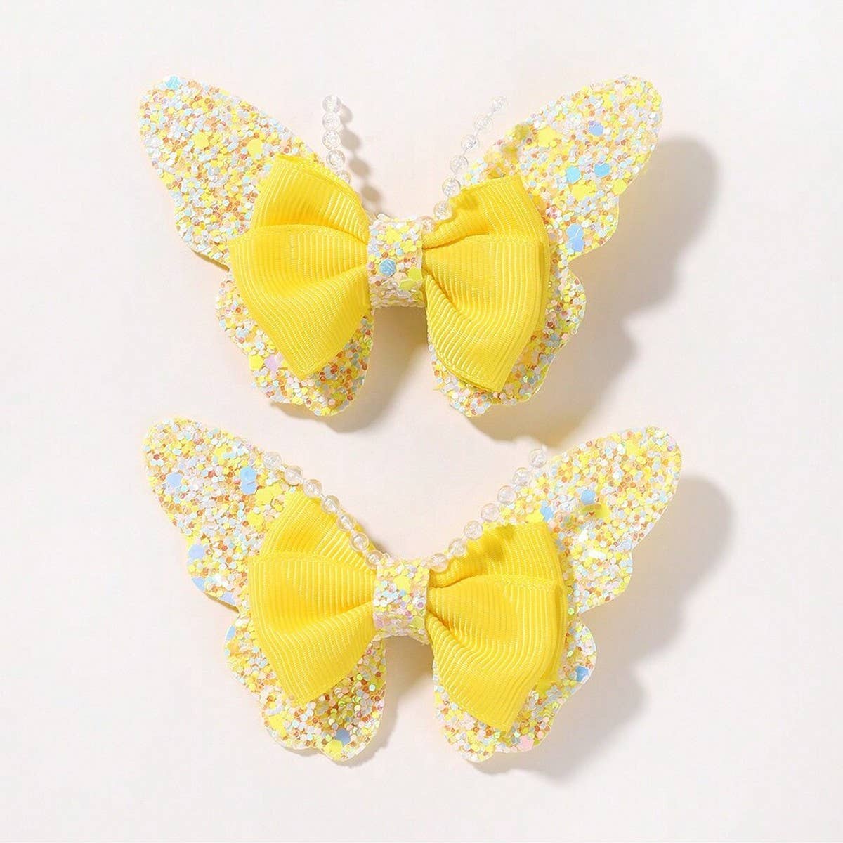 GLITTER BOW HAIR CLIPS SET FOR BABY GIRLS_CWAHA6754