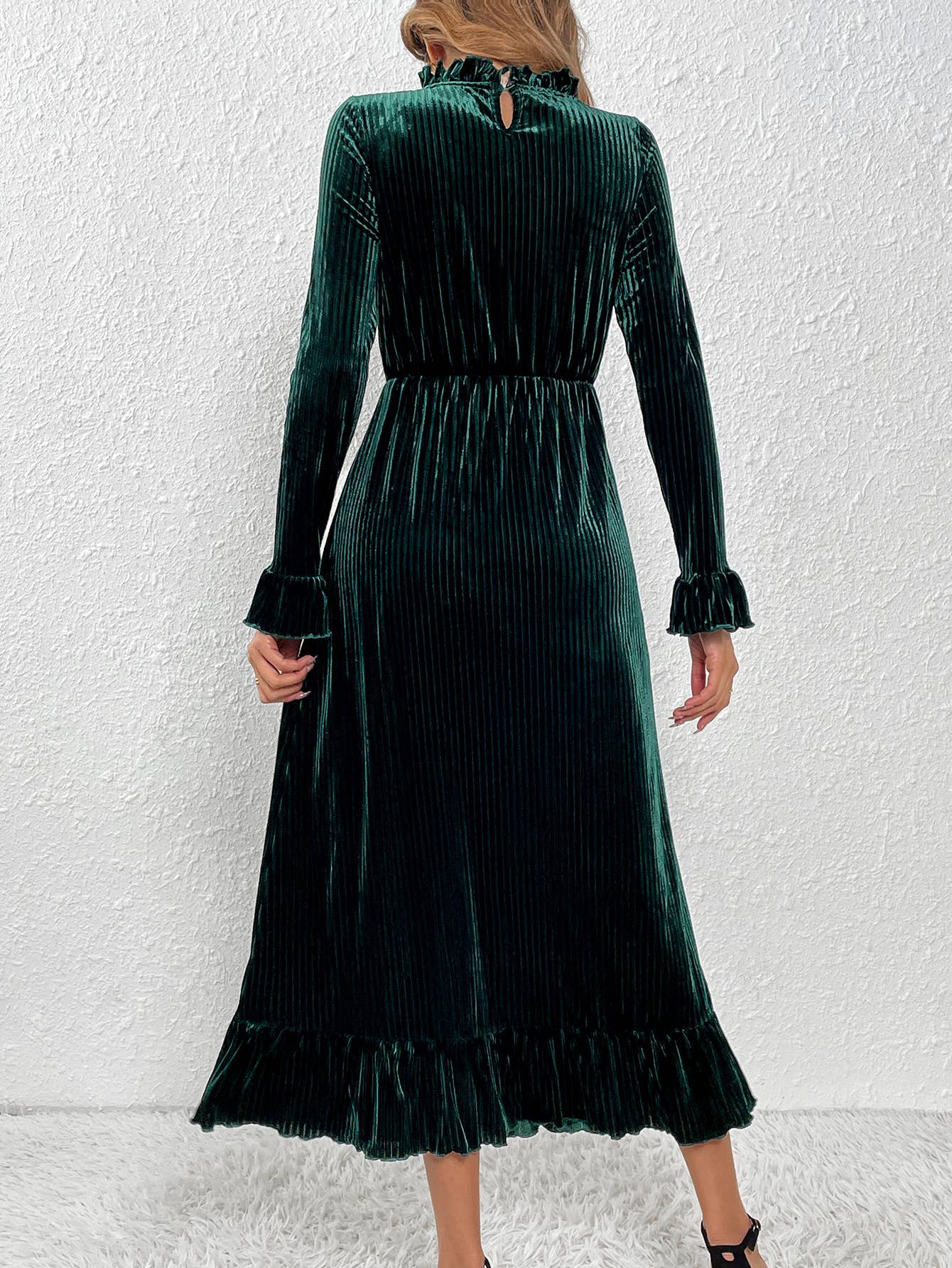 Velvet Waist Slimming A Skirt