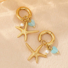 SUMMER OCEAN COLLECTION GOLD EARRINGS_CWAJE5120