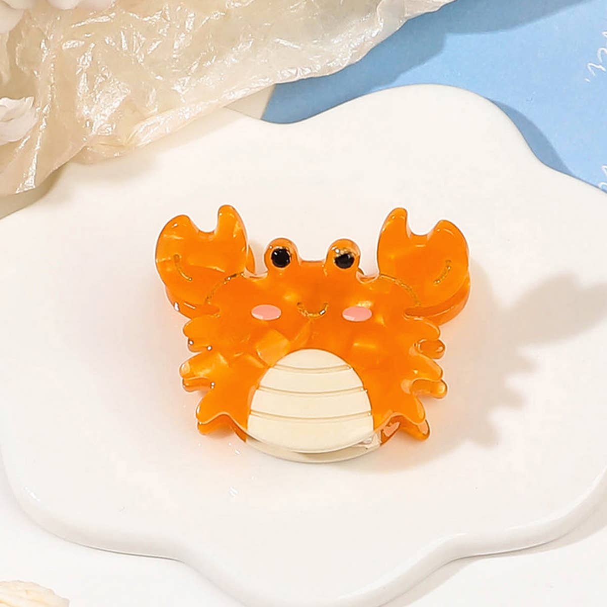 CUTE OCEAN STARFIS SEA SNAIL SMALL ACETATE HAIR CLAW CLIPS