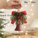Cwmm10370_Christmas Metal Bell Bow Pinecone Door Ornament