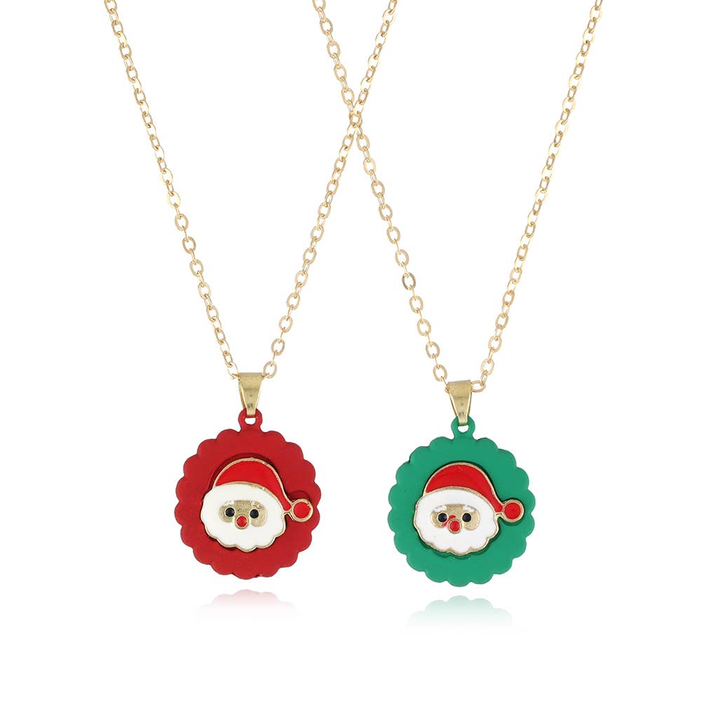 Christmas Snowman Christmas Tree Necklace Set