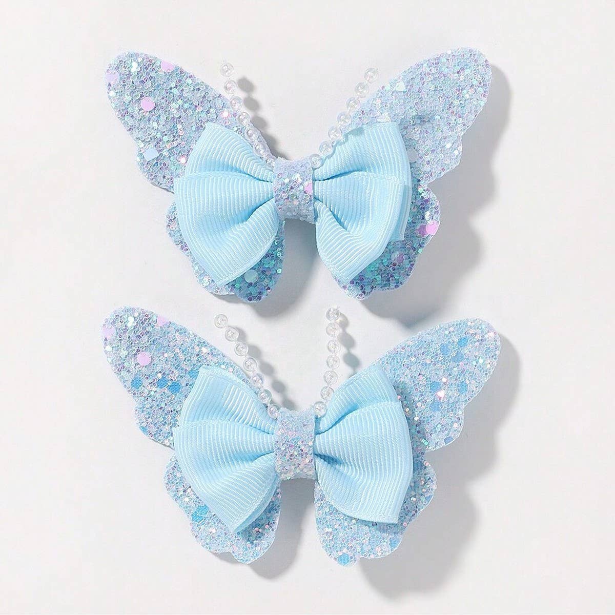 GLITTER BOW HAIR CLIPS SET FOR BABY GIRLS_CWAHA6754