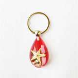 CREATIVE STARFISH HOURGLASS KEYCHAIN PENDANT_CWMM3699