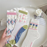 2024 NEW DIAMOND CHECK THIN SOCKS_CWMS0548