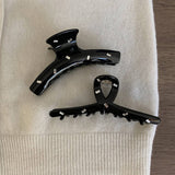 Rhinestone Hair Claw Simple Elegant Shark Clip_Cwaha07964