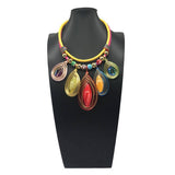 EXAGGERATED HAND WOVEN RESIN NECKLACE SET_CWMM4920