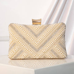 NEW HAND BEADED PEARL BANQUET CLUTCH_CWAB2486