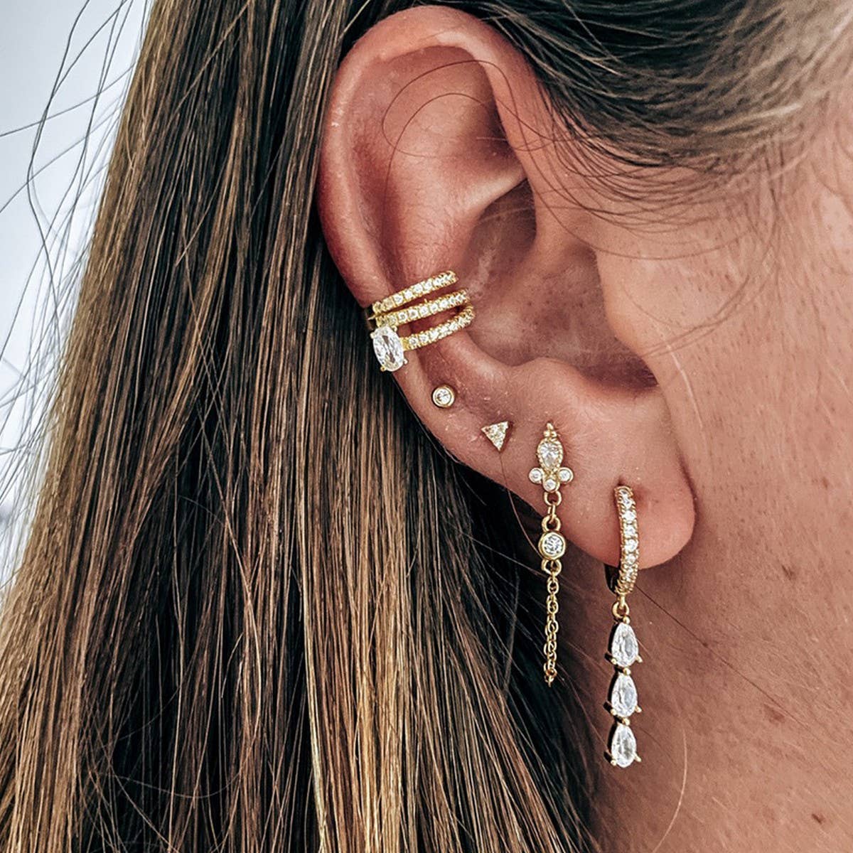 TEARDROP SHAPE MINIMALIST FASHION EARRINGS_CWAJE1728