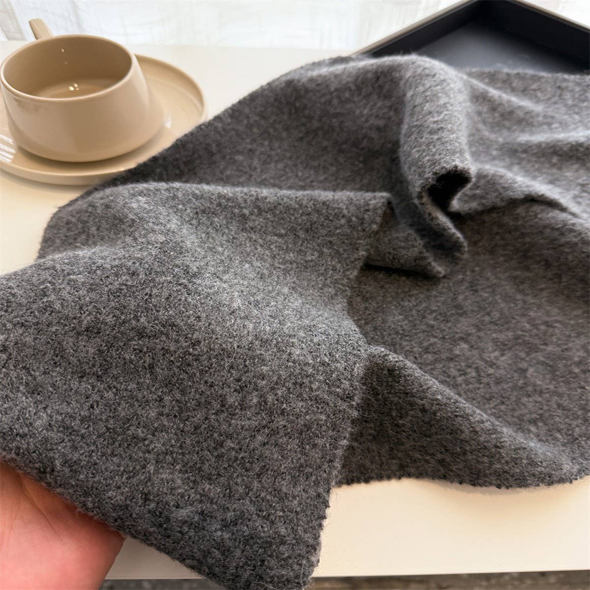 Solid Knit Scarf Soft Warm Winter Shawl_Cwasc03456