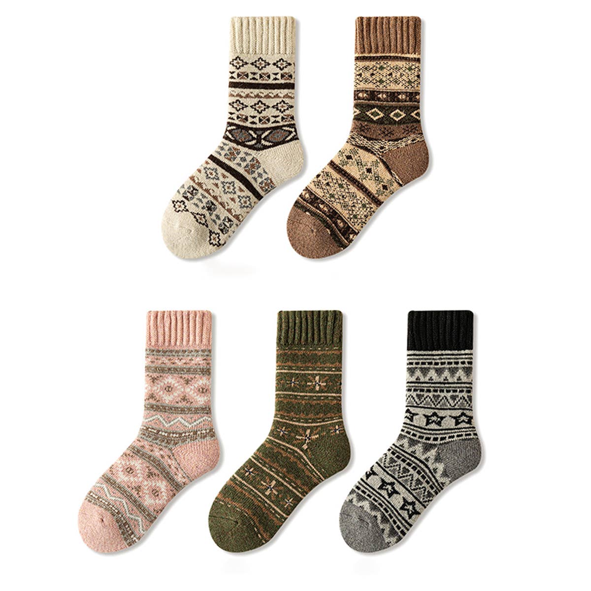 Ultra-Thick Fleece Warm Retro Slouch Socks_Cwms03158
